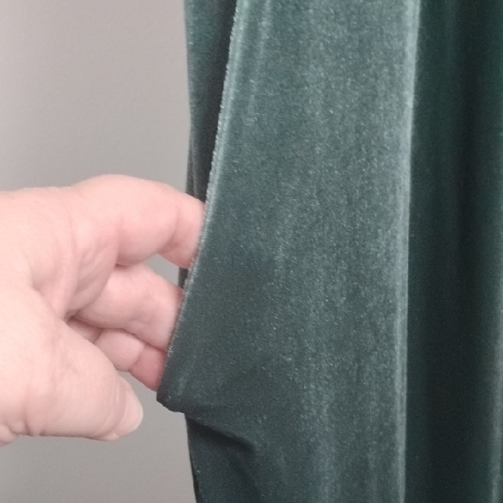 NWT Old Navy Green Velour Short Sleeve Wide Leg Sexy Elegant Jumpsuit - Picture 4 of 13
